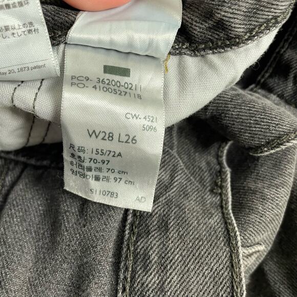 Levi's 501S Black Straight Leg Jeans Button Fly High Rise Womens Raw Hem Size 28 - Picture 3 of 7